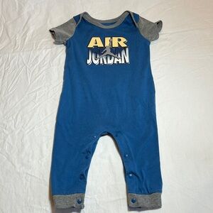 12M Jordan Blue and Gray Baby Romper